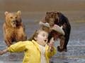Bear Following Girl