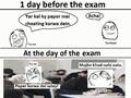Before and After Exam
