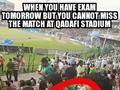 Preparation Of Exam In Stadium