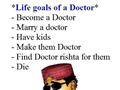 Life Goals Of A Doctor