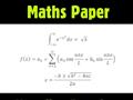 Maths Question Paper