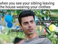 When Siblings Wear Your Clothes