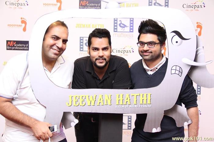 Team Of Jeewan Hathi -The Movie At Ocean Mall Karachi
