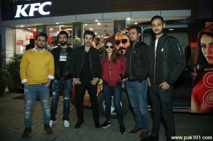 Team Of Lollywood Movie Chupan Chupai at KFC M.M.Alam Road, Lahore