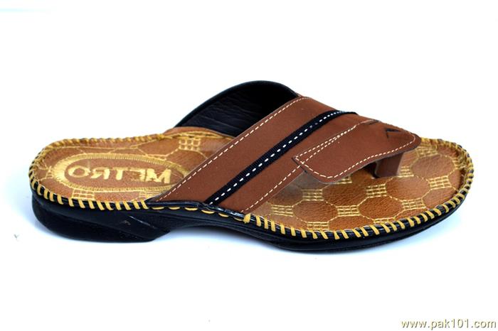 Metro Shoes Collection For Boys-Men Design V-Bar Patron Sandals Item Code