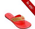 Servis Women Sandals and Slippers Footwear Collection Pakistan- Model LIZA LZ-LX-0089 - RED