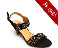 Servis Women Sandals and Slippers Footwear Collection Pakistan- Model LIZA LZ-IX-0129 BLACK