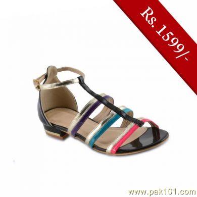 Servis Women Sandals and Slippers Footwear Collection Pakistan- Model LIZA LZ-IX-0257 (BLACK)