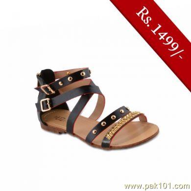 Servis Women Sandals and Slippers Footwear Collection Pakistan- Model LIZA LZ-IX-0256 (BLACK)