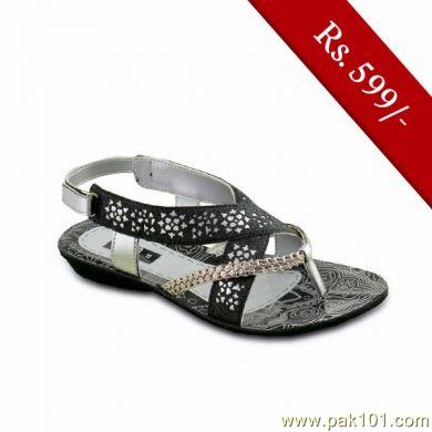 Servis Women Sandals and Slippers Footwear Collection Pakistan- Model LIZA LZ-LW-0010 (BLACK)