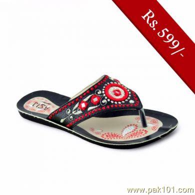 Servis Women Sandals and Slippers Footwear Collection Pakistan- Model LZ-MS-0012 (BLACK)