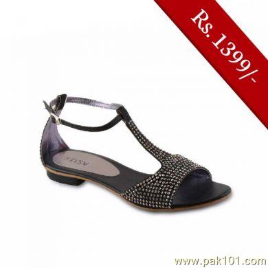 Servis Women Sandals and Slippers Footwear Collection Pakistan- Model LZ-LX-0227 (BLACK)