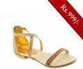 Servis Women Sandals and Slippers Footwear Collection Pakistan- Model LZ-LX-0236 (GOLD)