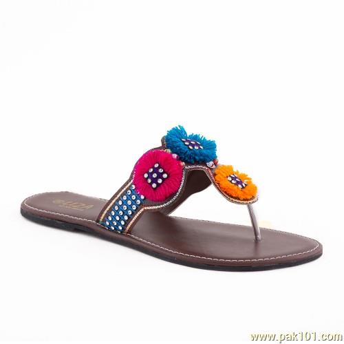 Servis Women Slippers Footwear Collection Pakistan Item No: LZ-KX-0074-BRN/MLT