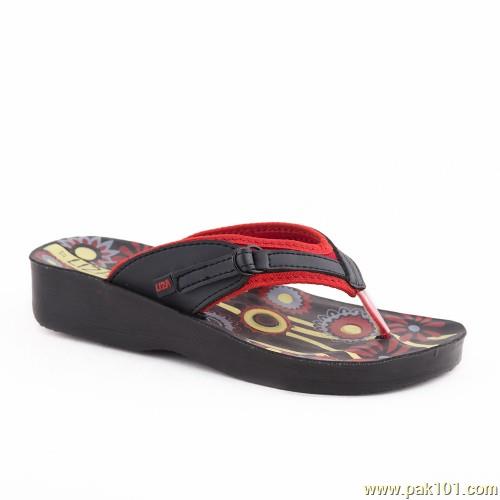 Servis Women Slippers Footwear Collection Pakistan Item No: LZ-AR-0004-BLK/RED