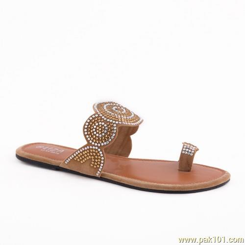 Servis Women Slippers Footwear Collection Pakistan Item No:  LZ-KX-0070-GLD/SLV