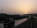 Sun rising at Super Highway M-9 