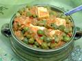 Peas with Indian Cheese (Metter Paneer)