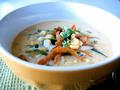Curry Corn Chowder with Roasted Poblanos