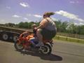 Heavy Bike and Heavy Weight Woman