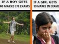 Boys and girls get exam