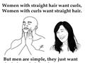 Straight And Curl Hairs