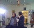 Maria Zahid on the set of Khawab Ankhein Khawish Chera