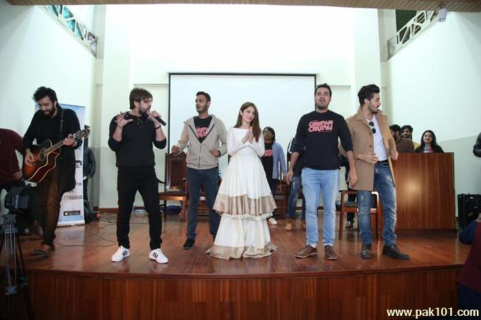 Team Of Chupan Chupai At Forman Christian College For Movie Promotion