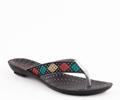Servis Women Slippers Footwear Collection Pakistan Item No:  LZ-CE-0021-BLK/MTL